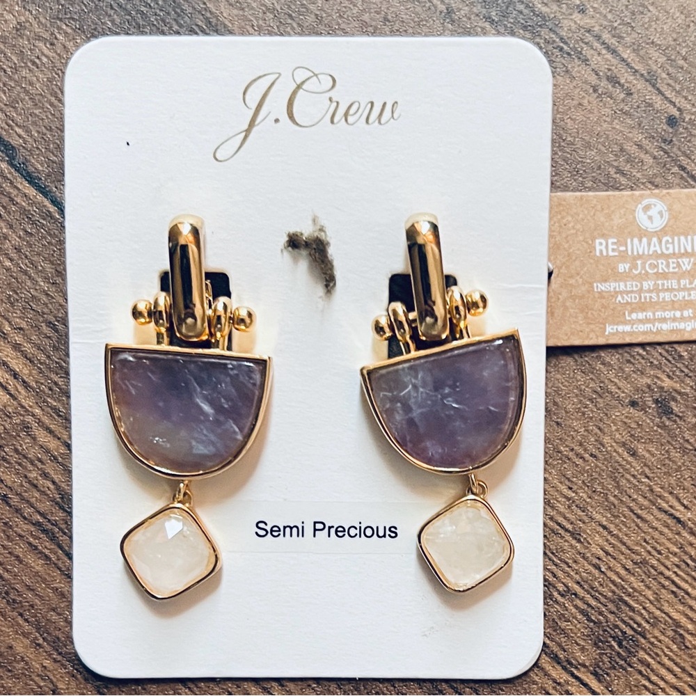 J. Crew Pierced  Semi-Precious Earrings NWT